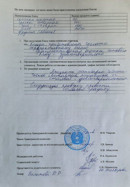 Школьное питание
